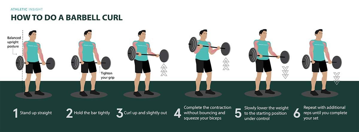 How to do a Barbell Curl How to do a barbell curl 1