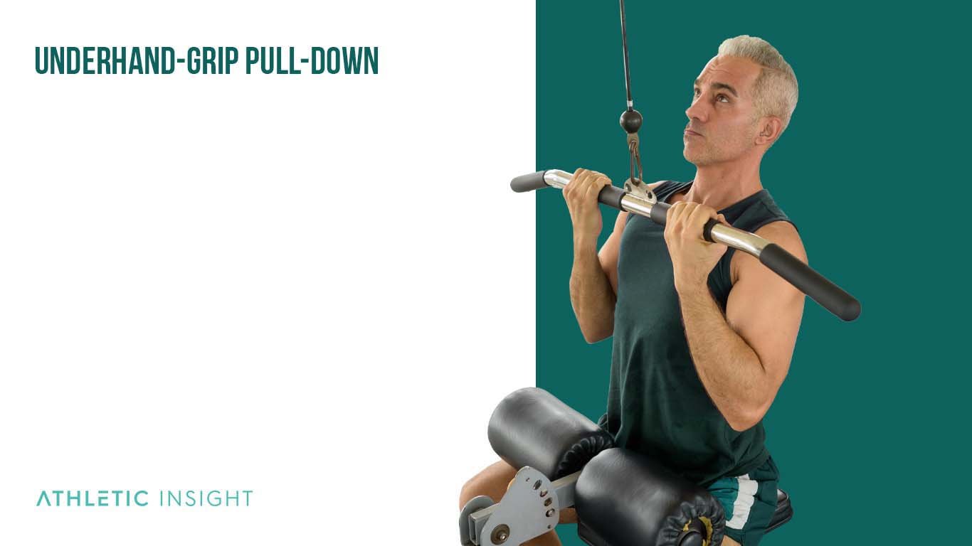 Underhand grip Pull down