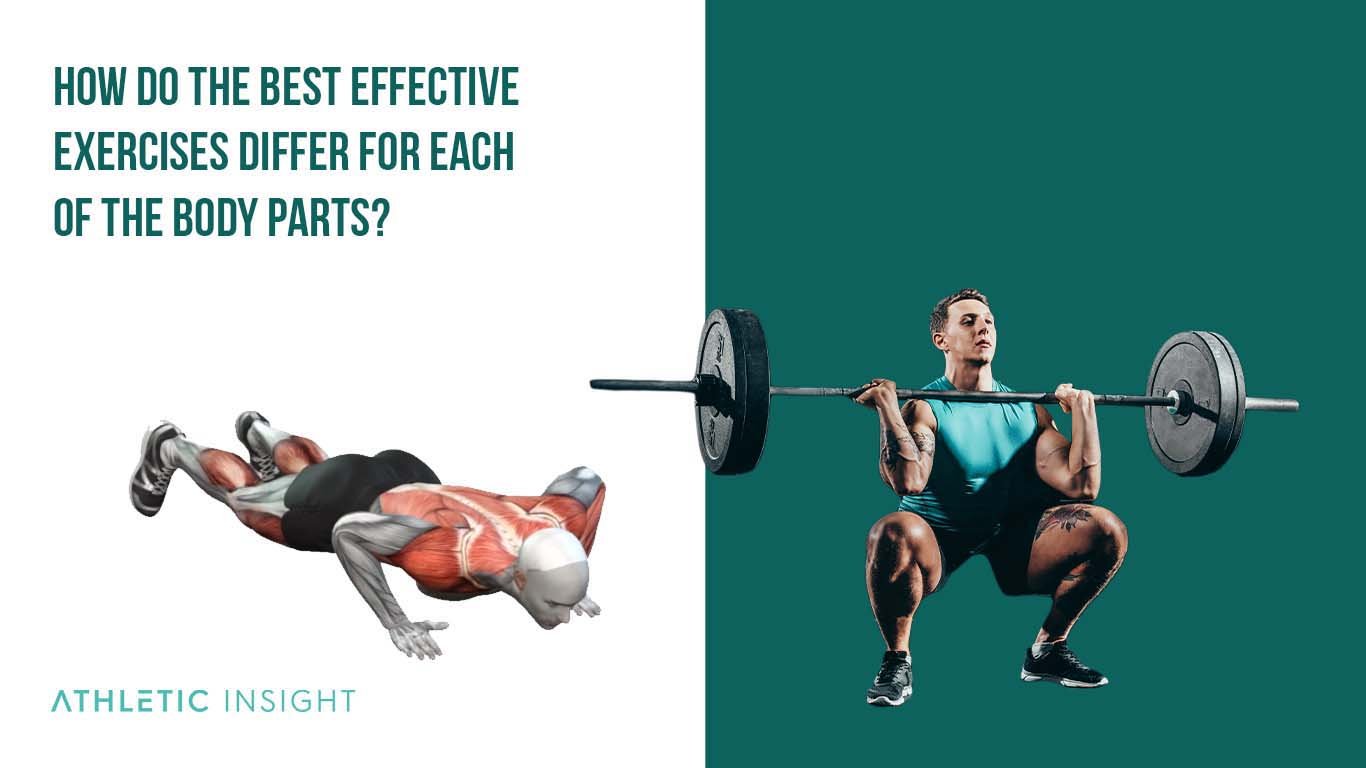 How do the best effective exercises differ for each of the body parts